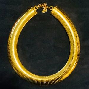 Vintage Christian Dior Gold Tone Choker Necklace